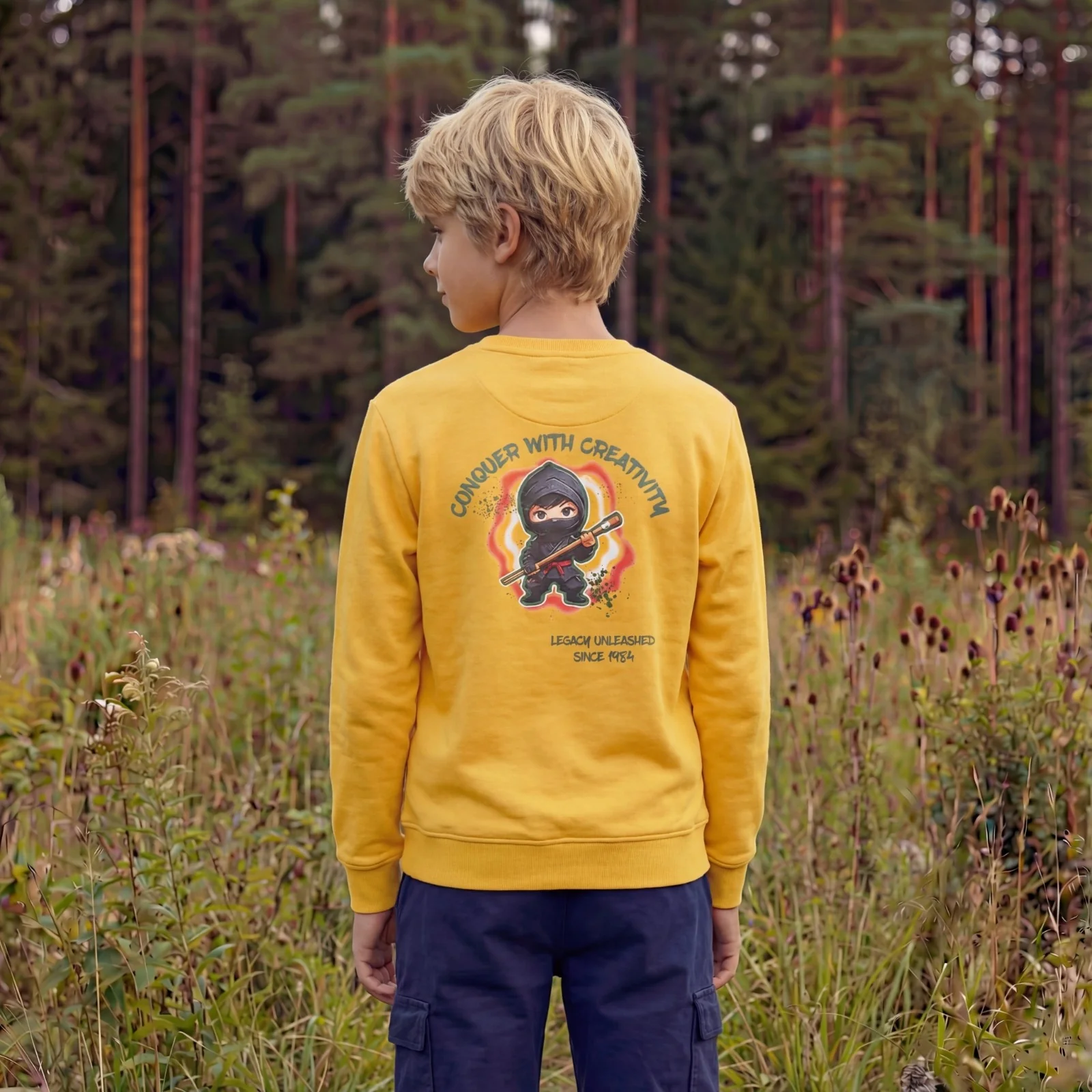 Kid's Yellow Sweat Shirts - Image 2
