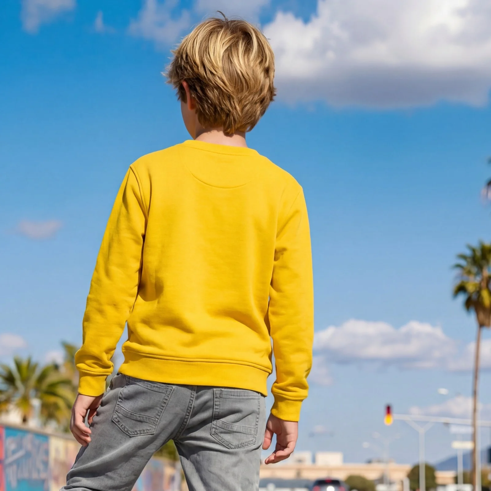 Kid's Yellow Sweat Shirts - Image 2
