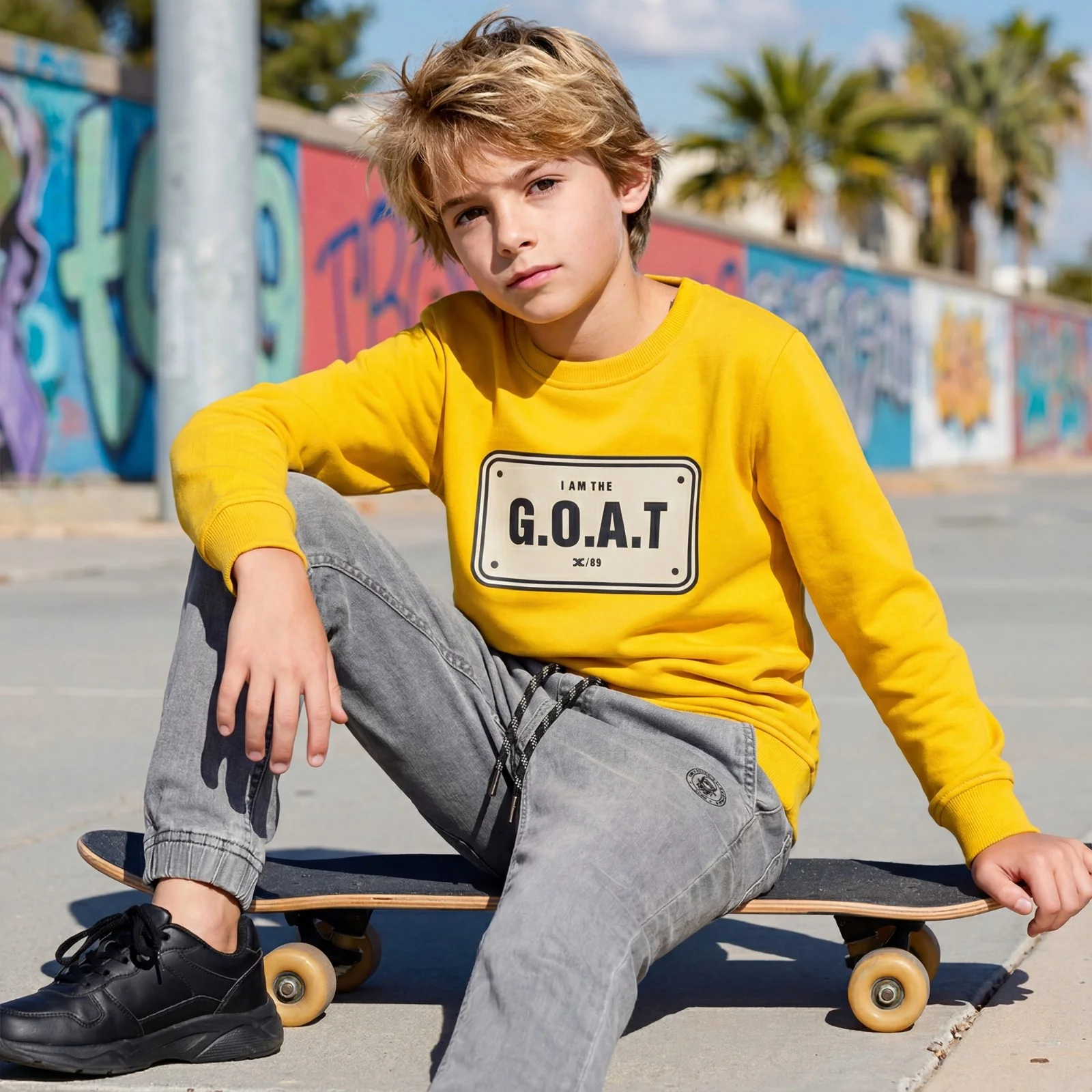 Kid's Yellow Sweat Shirts - Image 5