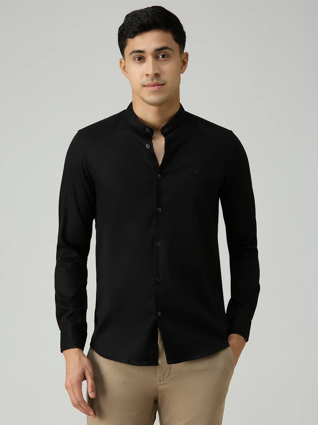 Men's Black Printed Slim Fit Shirts - Image 3