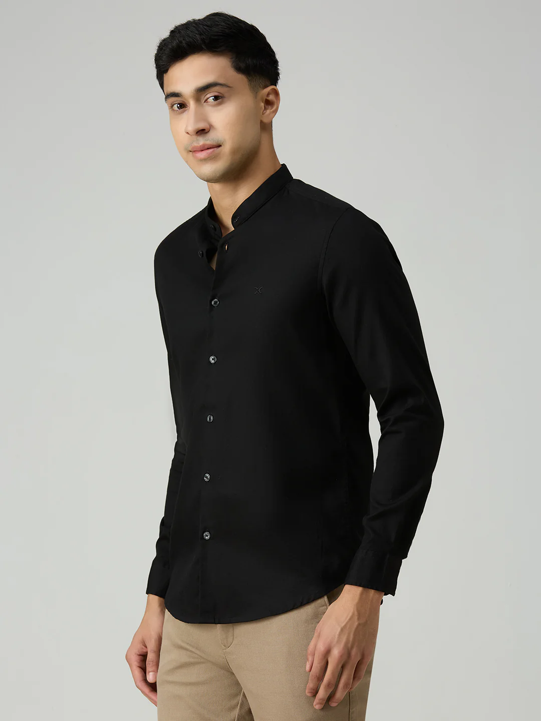 Men's Black Printed Slim Fit Shirts - Image 4