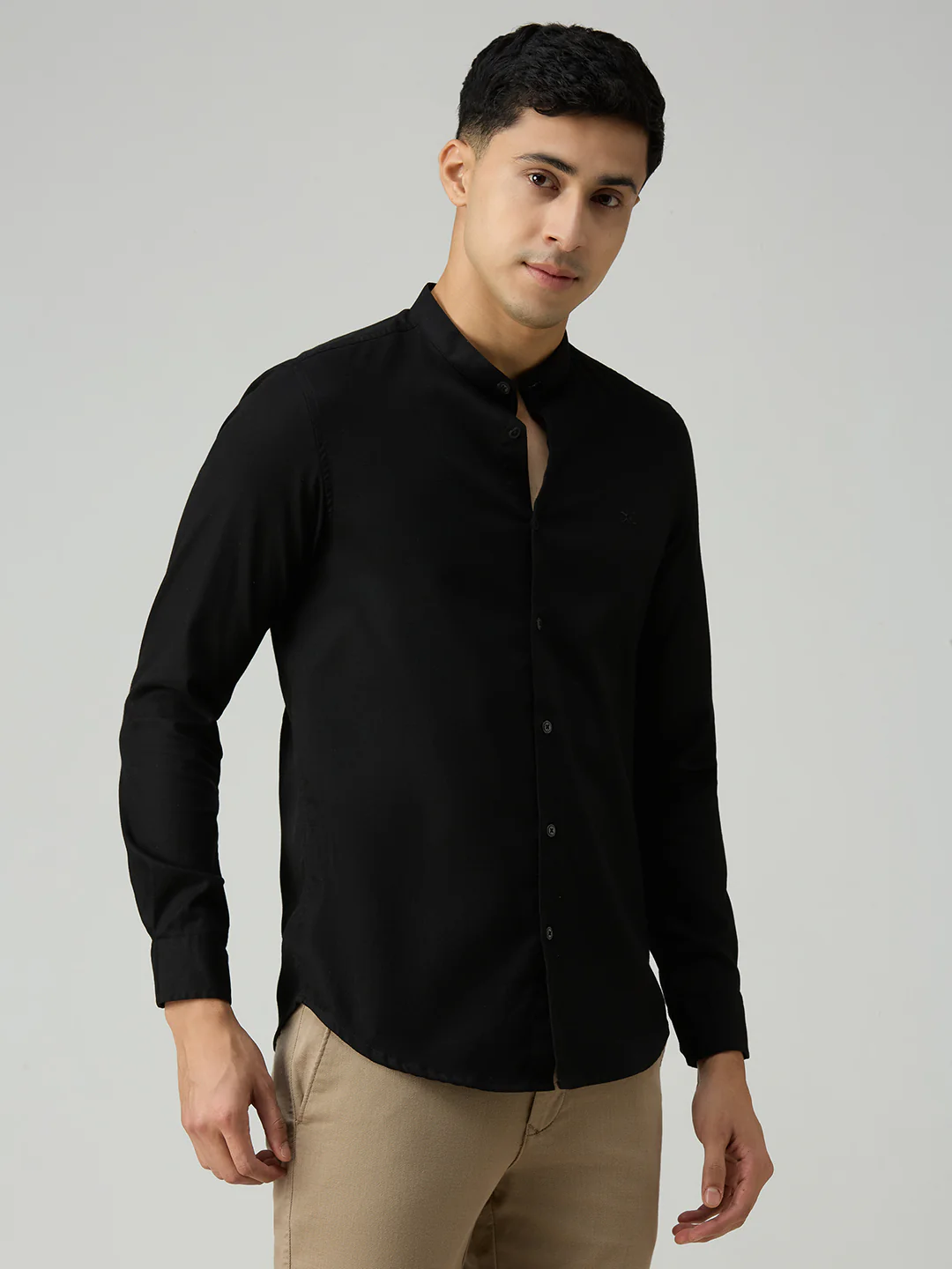 Men's Black Printed Slim Fit Shirts - Image 5