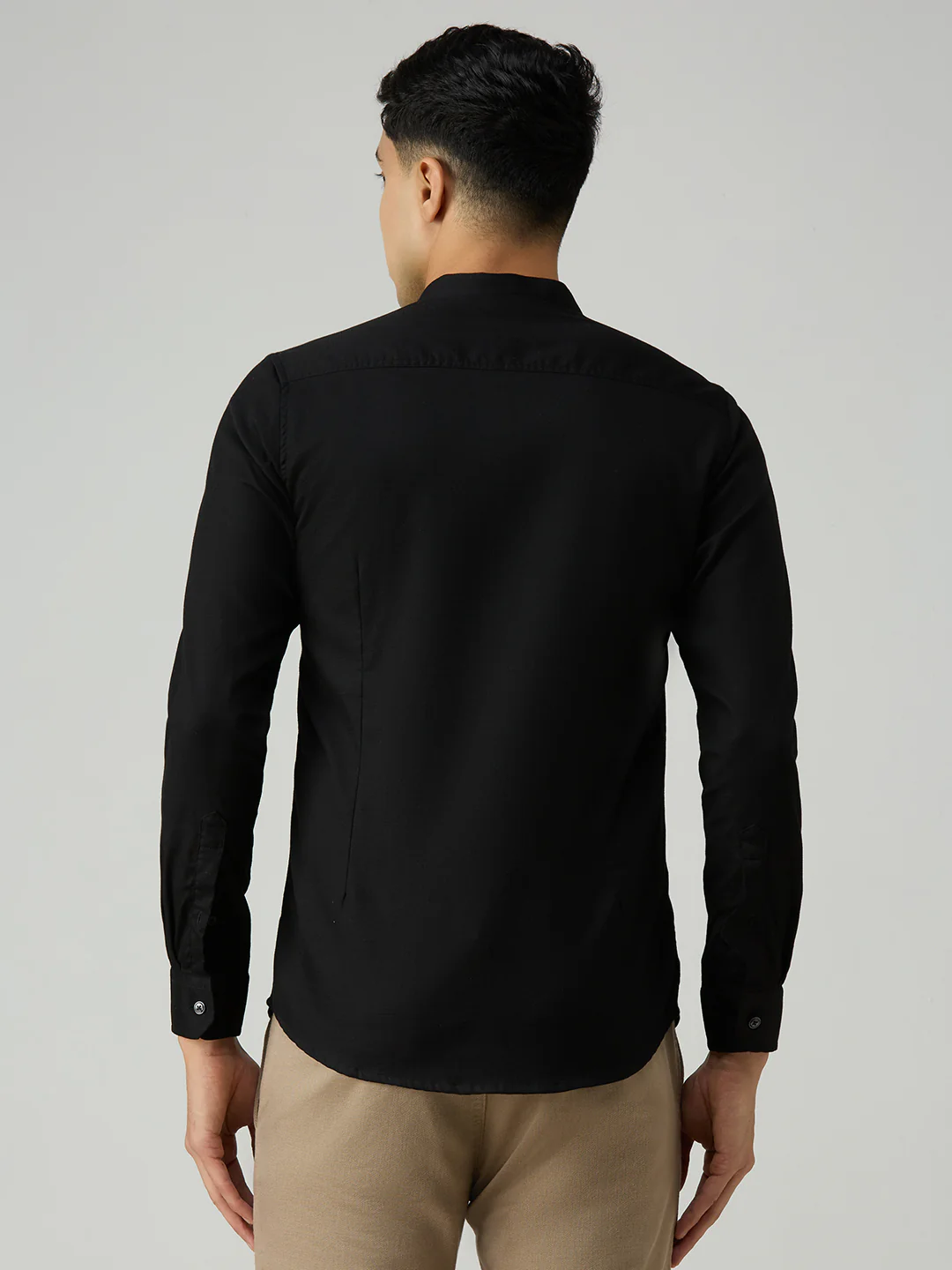 Men's Black Printed Slim Fit Shirts - Image 6