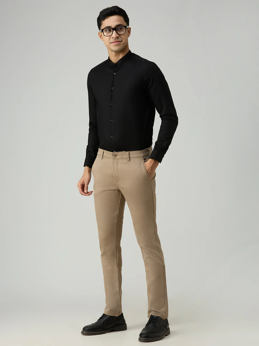 Men's Black Printed Slim Fit Shirts - Image 8