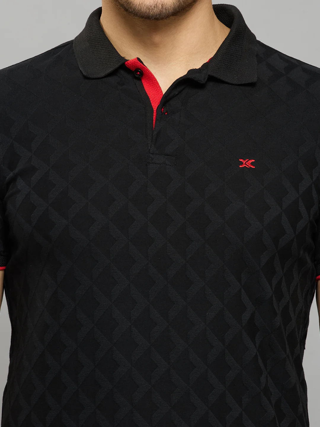 Men's Black Printed Slim Fit T-Shirts - Image 5