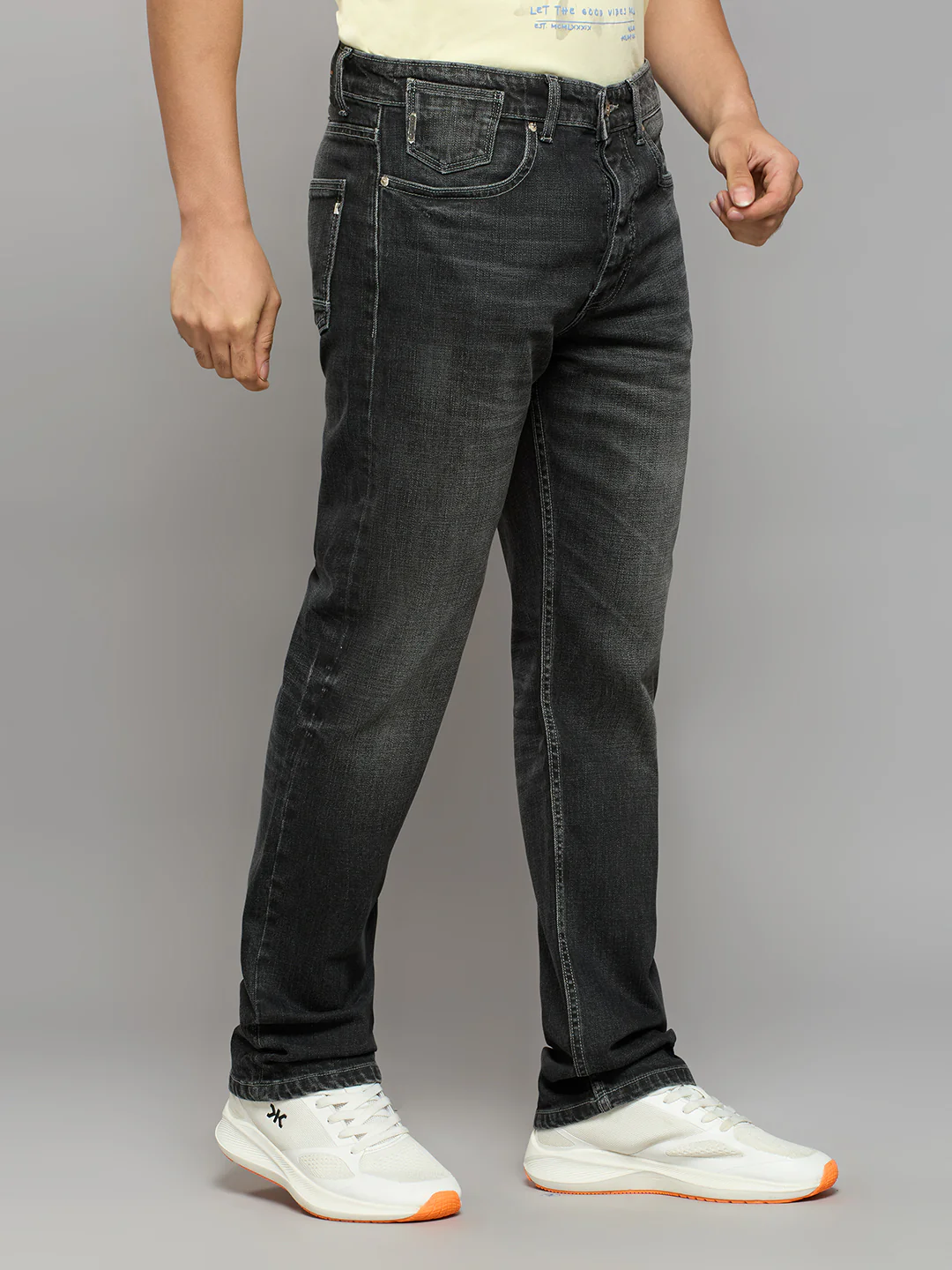 Men's Black Skinny Fit Jeans - Image 3