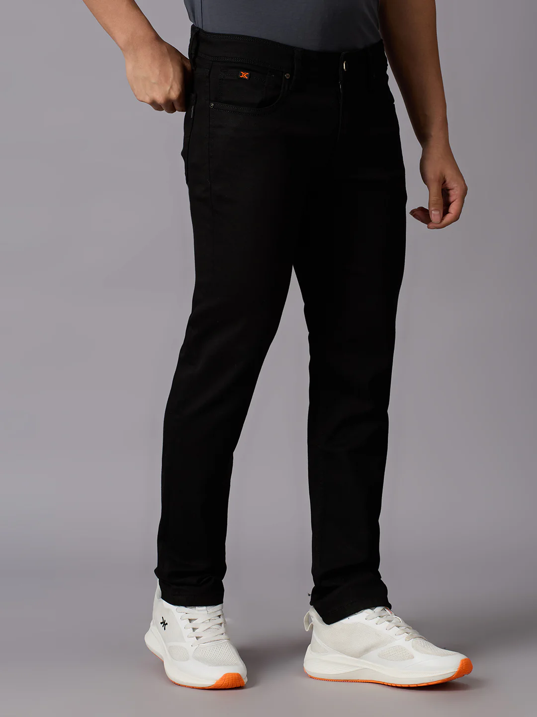 Men's Black Slim Fit Jeans - Image 3