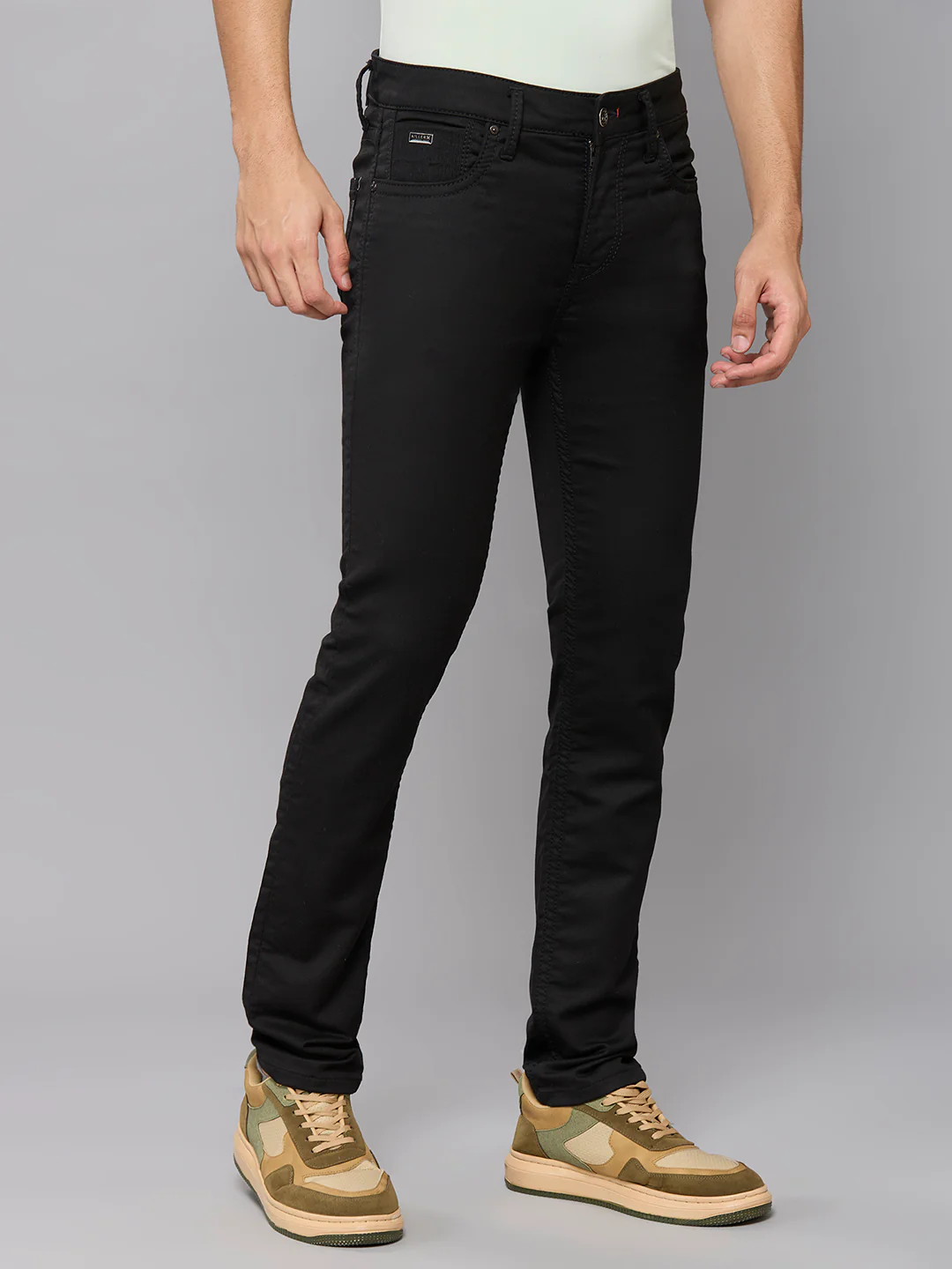 Men's Black Slim Fit Jeans - Image 3
