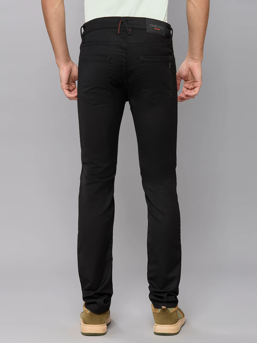 Men's Black Slim Fit Jeans - Image 4