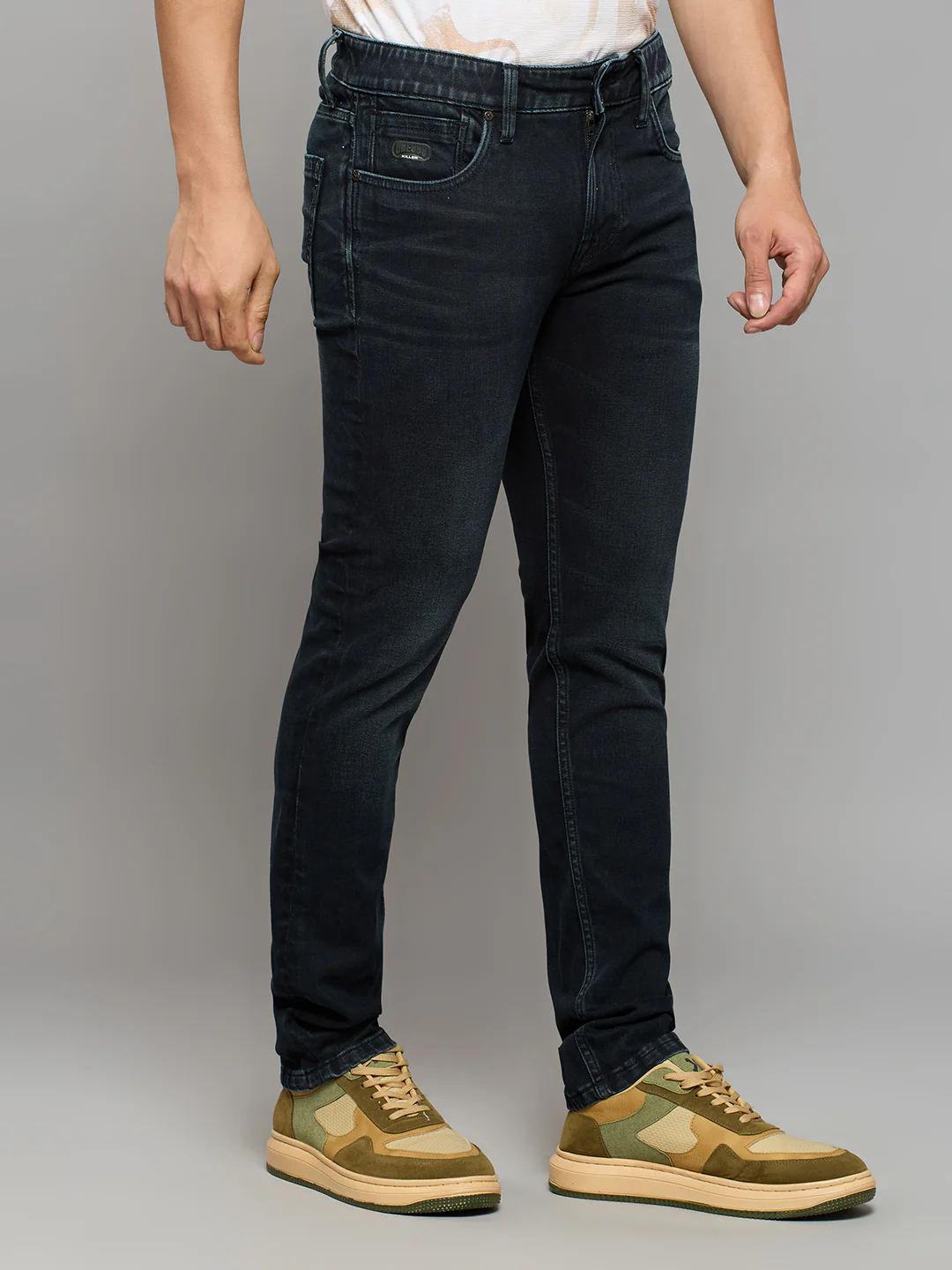Men's Black Slim Fit Jeans - Image 3