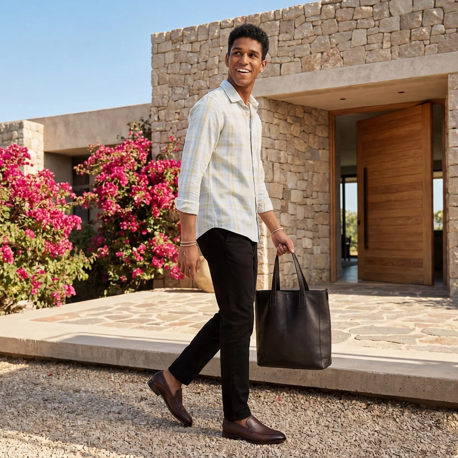 Men's Blue Checks Slim Fit Shirts