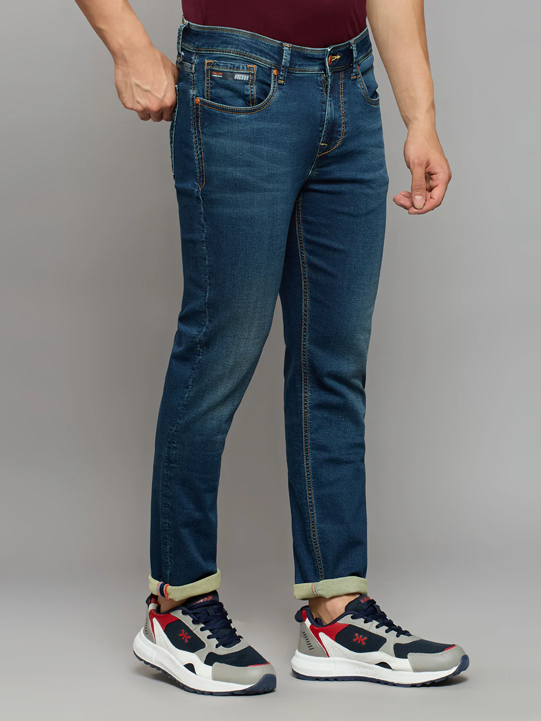 Men's Blue Skinny Fit Jeans - Image 3