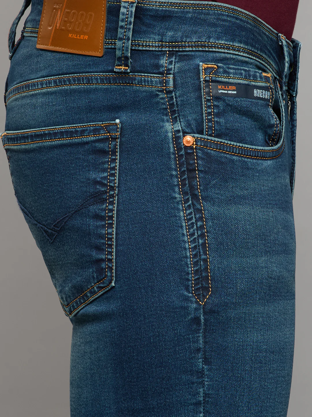 Men's Blue Skinny Fit Jeans - Image 5