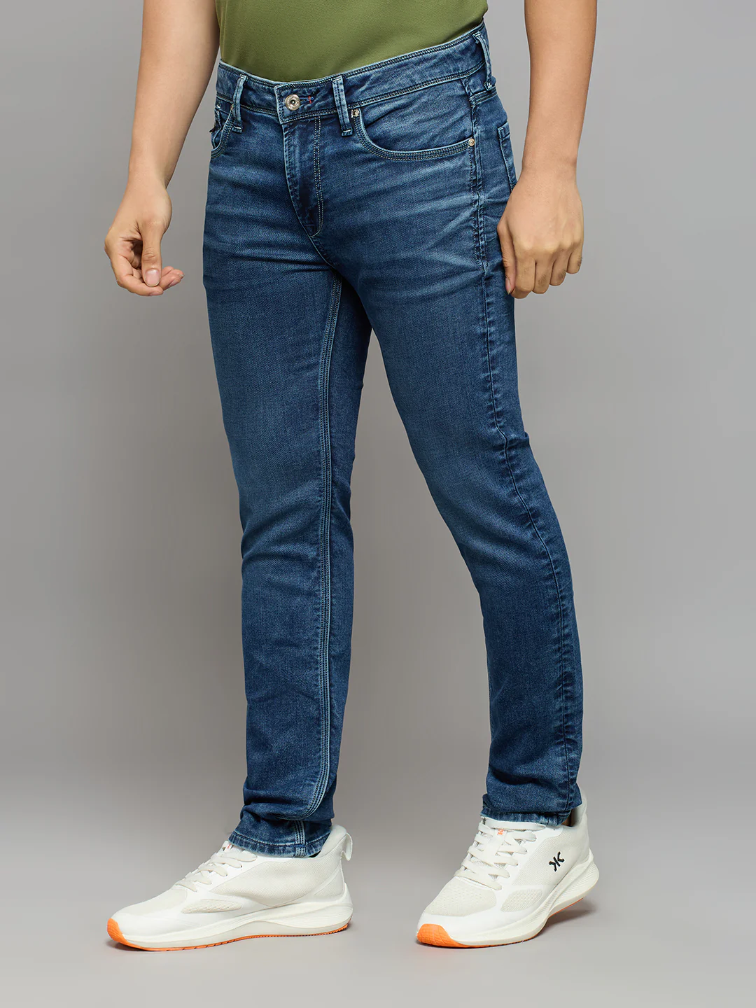 Men's Blue Slim Fit Jeans - Image 2