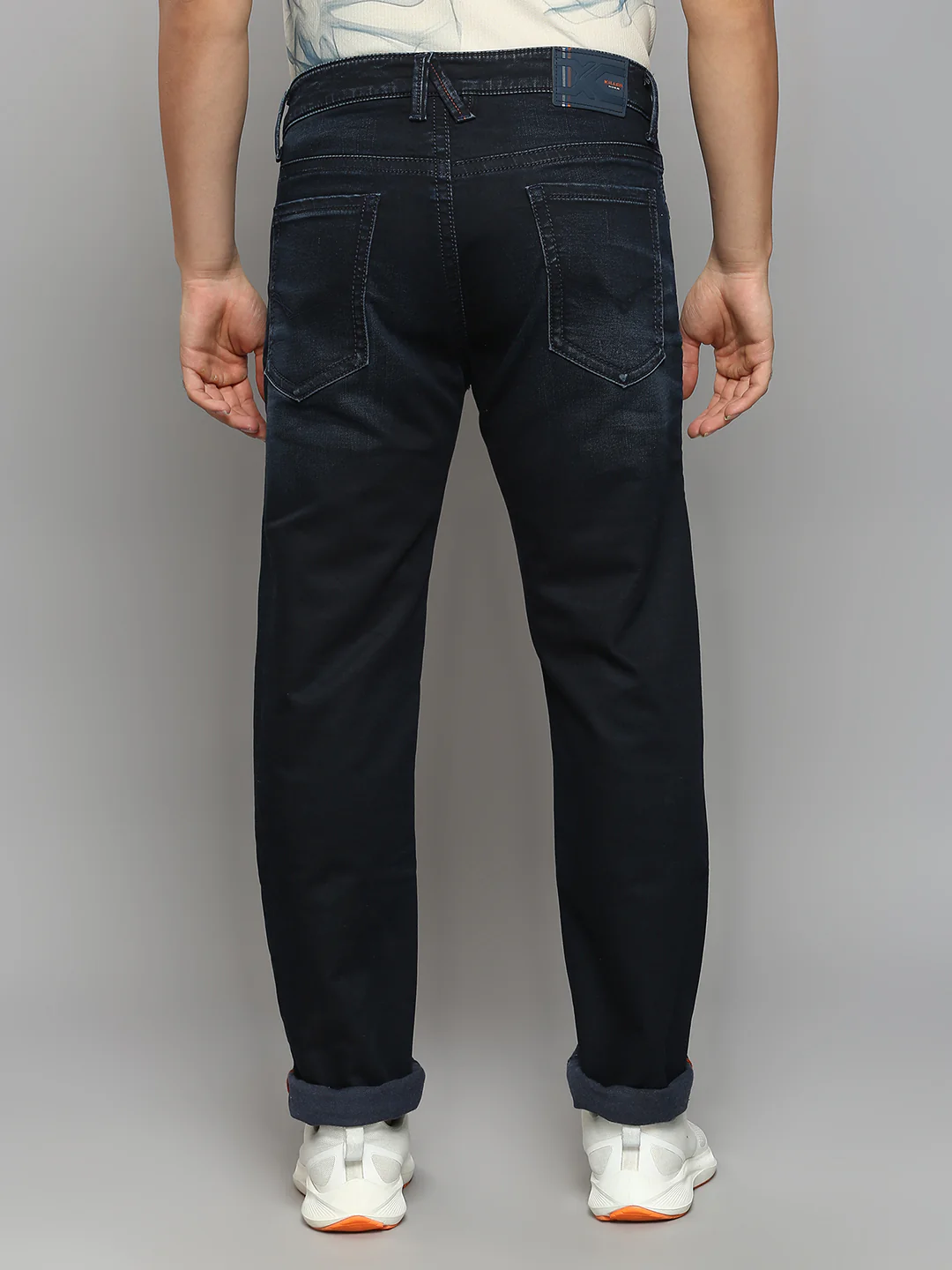 Men's Dark Blue Slim Fit Jeans - Image 4