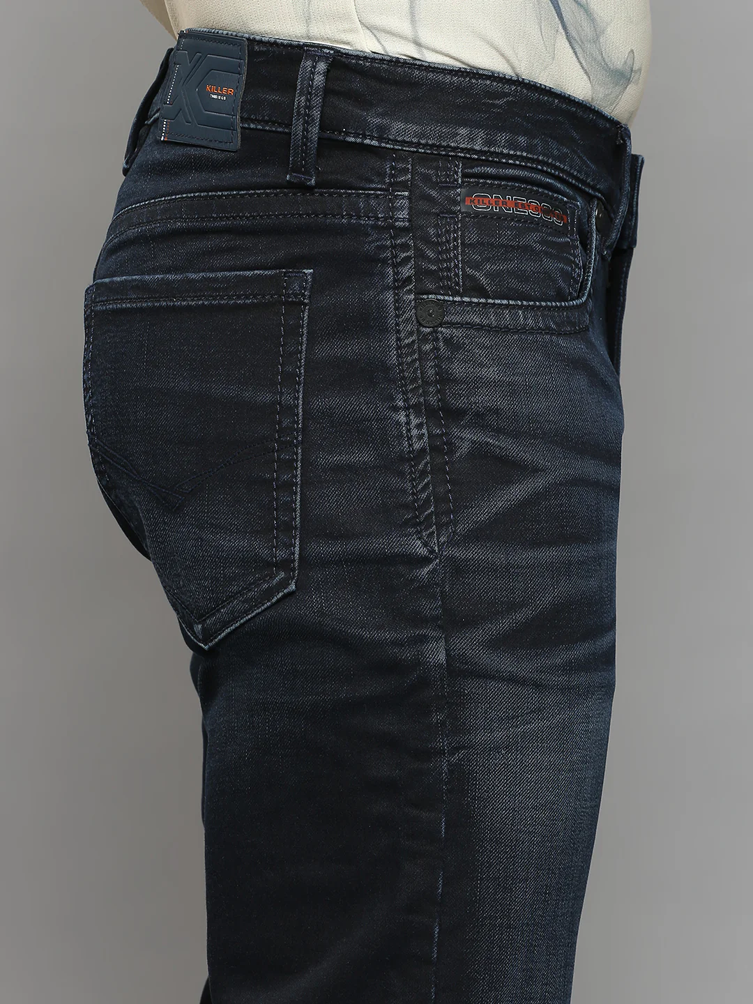 Men's Dark Blue Slim Fit Jeans - Image 5