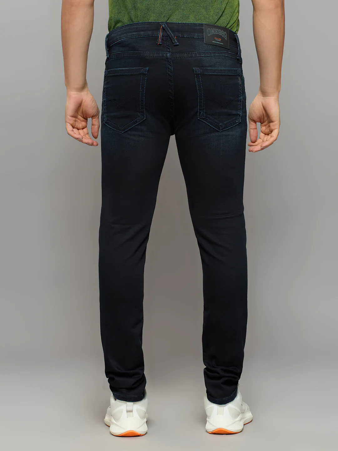 Men's Dark Blue Slim Fit Jeans - Image 4