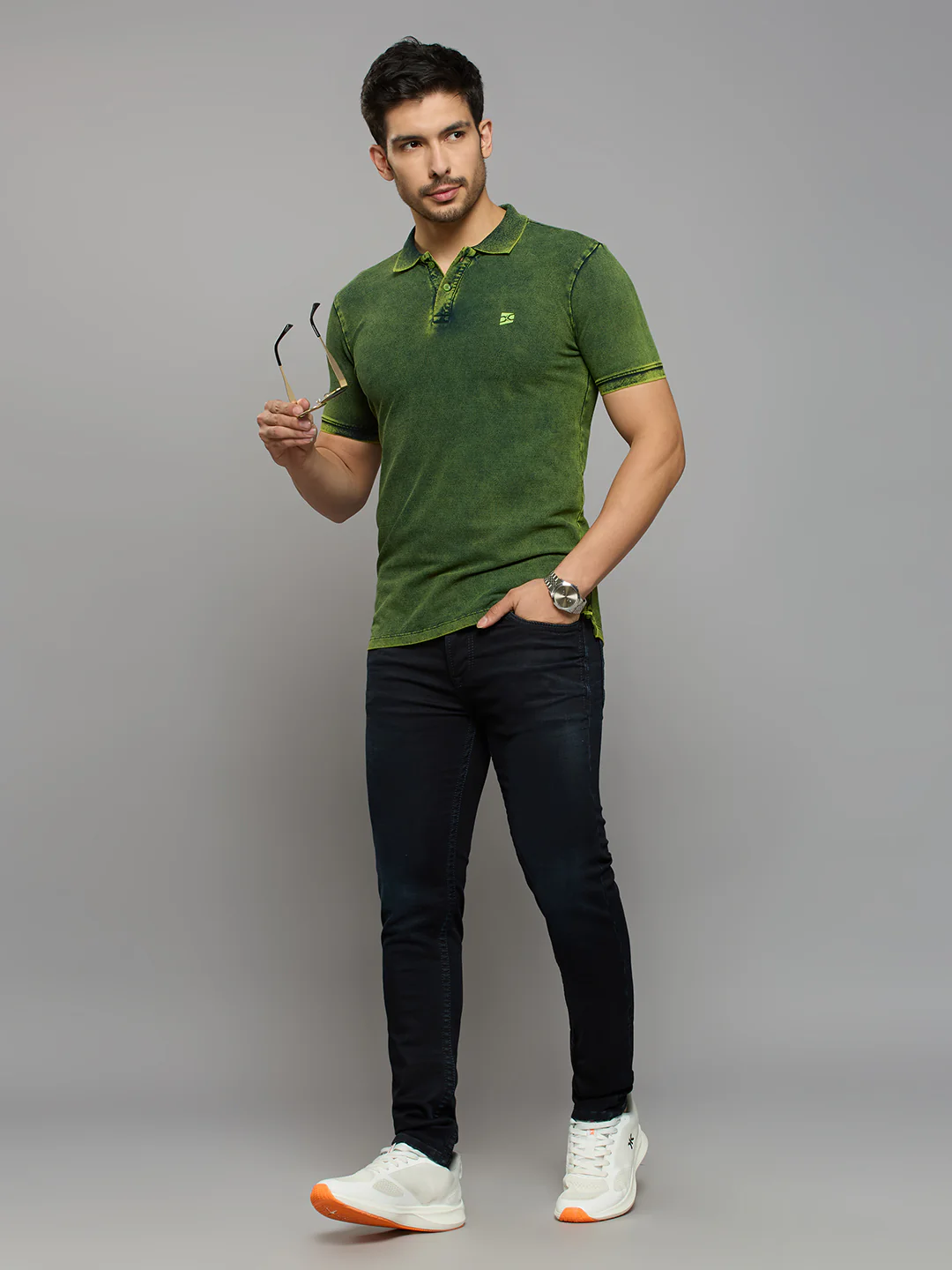 Men's Dark Blue Slim Fit Jeans - Image 6