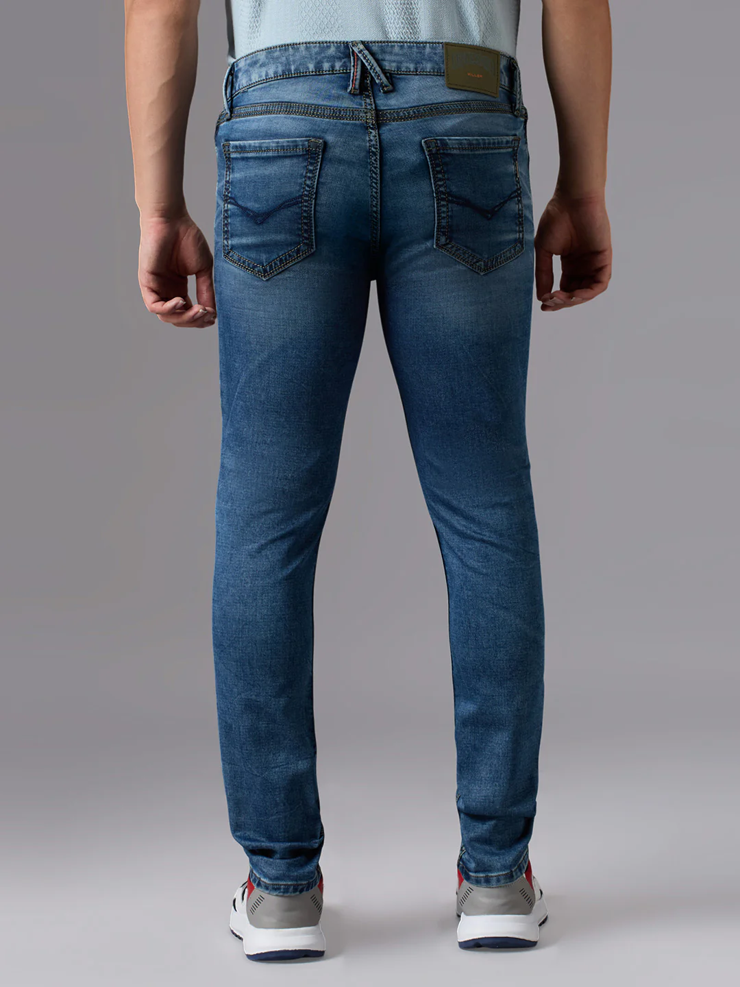 Men's Dark Blue Slim Fit Jeans - Image 4
