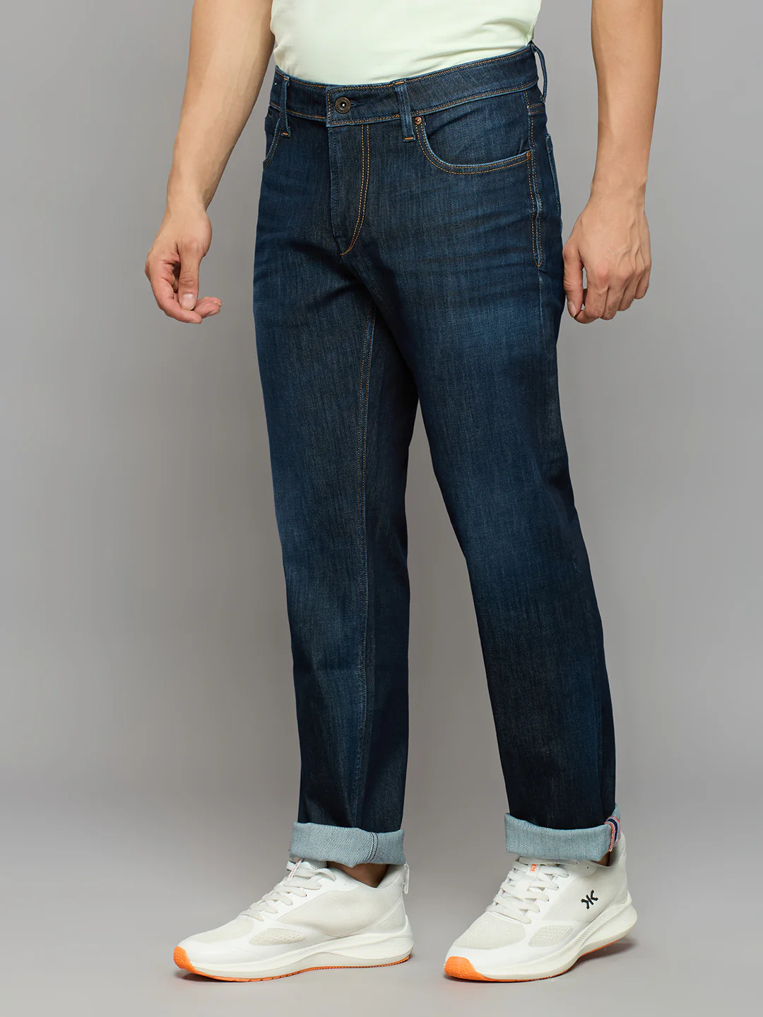 Men's Dark Blue Slim Fit Jeans - Image 2