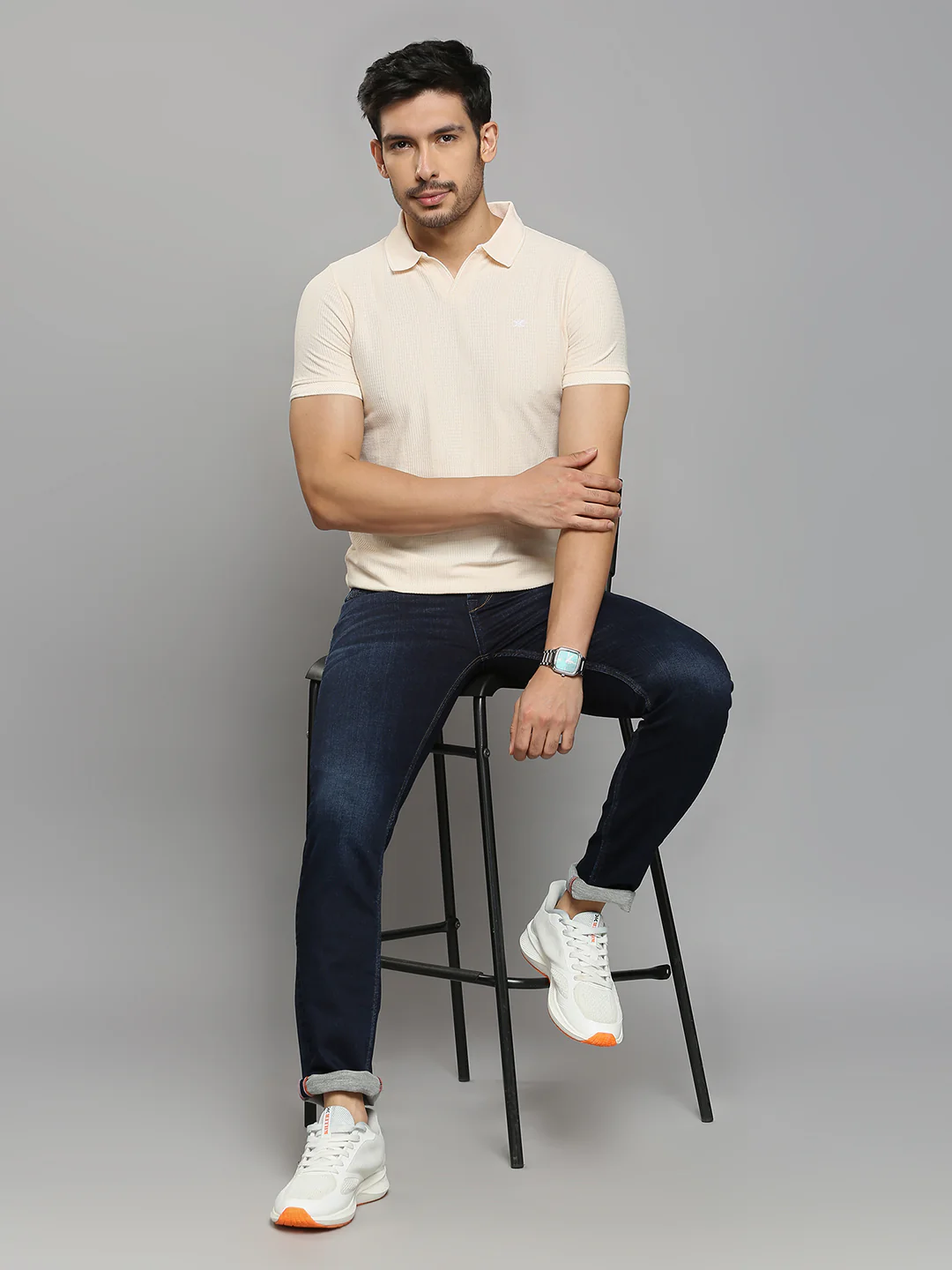 Men's Dark Blue Slim Fit Jeans - Image 6