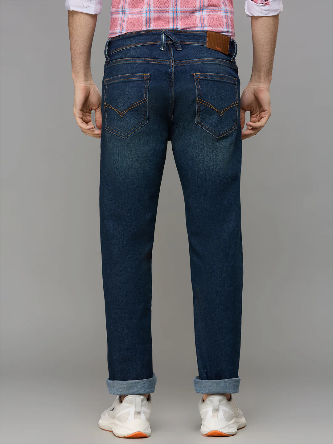 Men's Dark Blue Slim Fit Jeans - Image 4