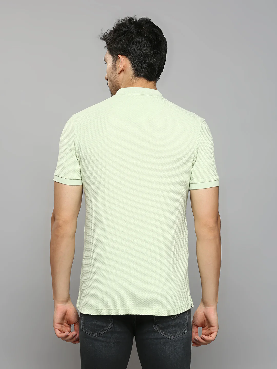 Men's Green Printed Slim Fit T-Shirts - Image 4
