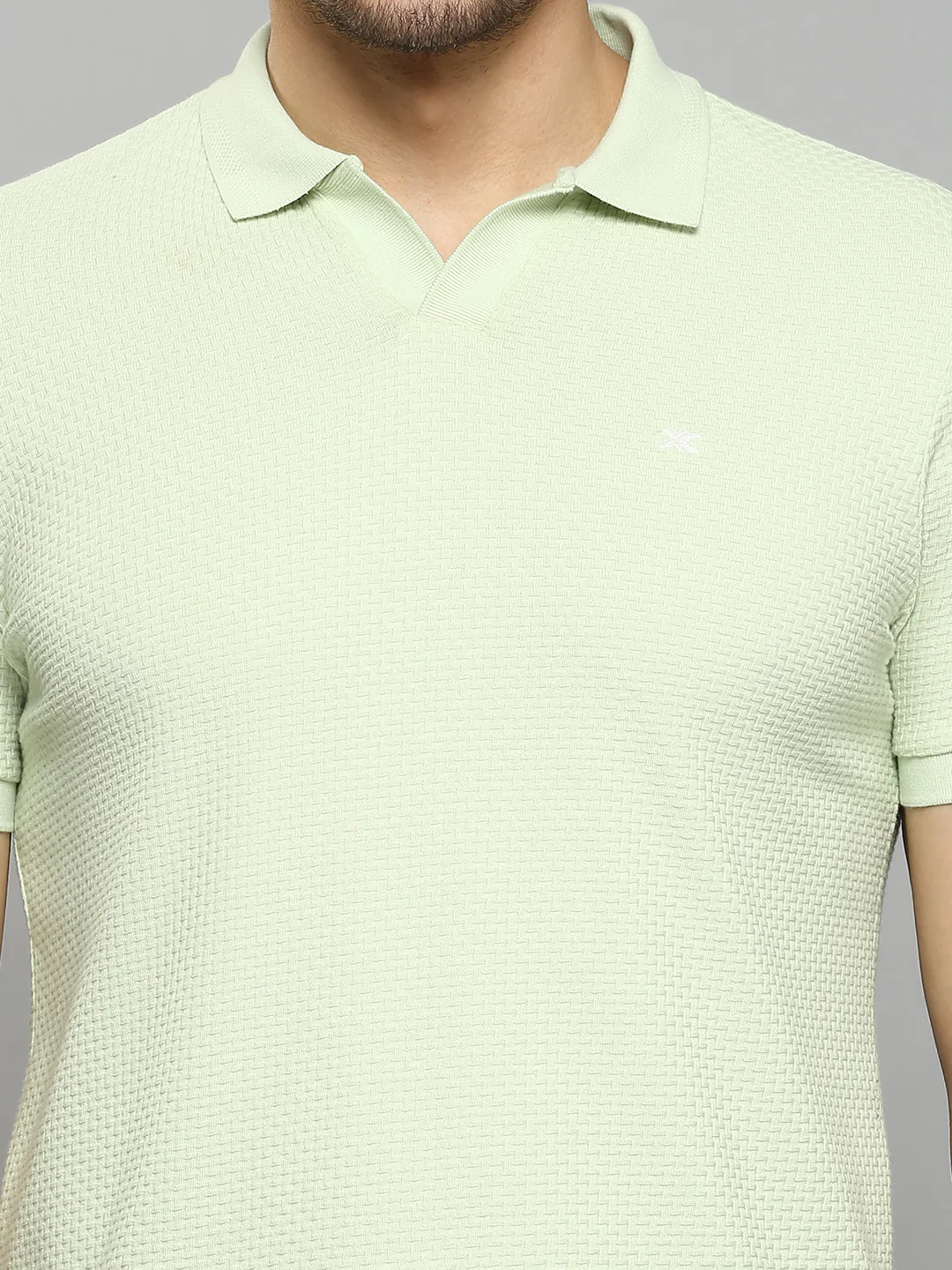 Men's Green Printed Slim Fit T-Shirts - Image 5