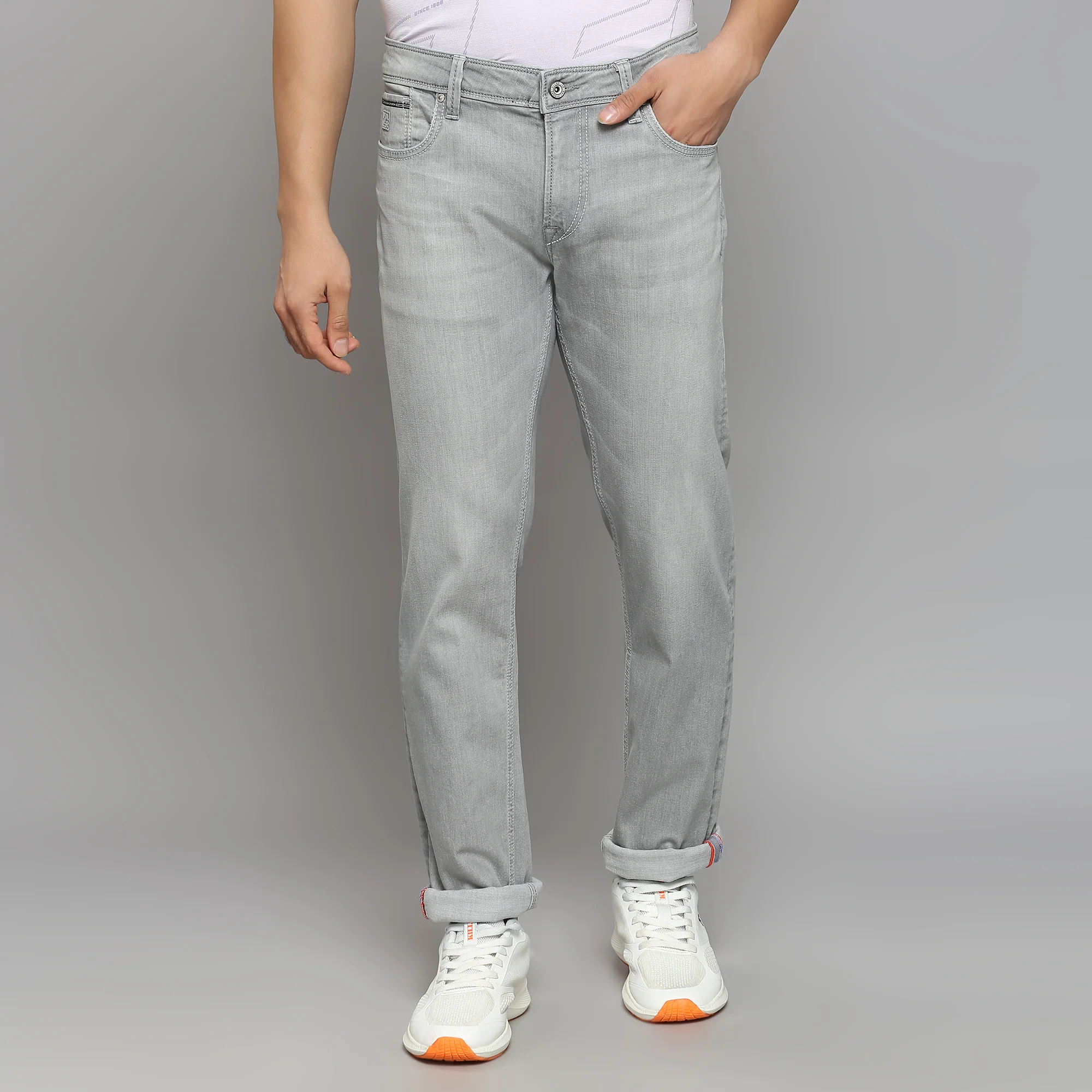 Men's Grey Slim Fit Jeans
