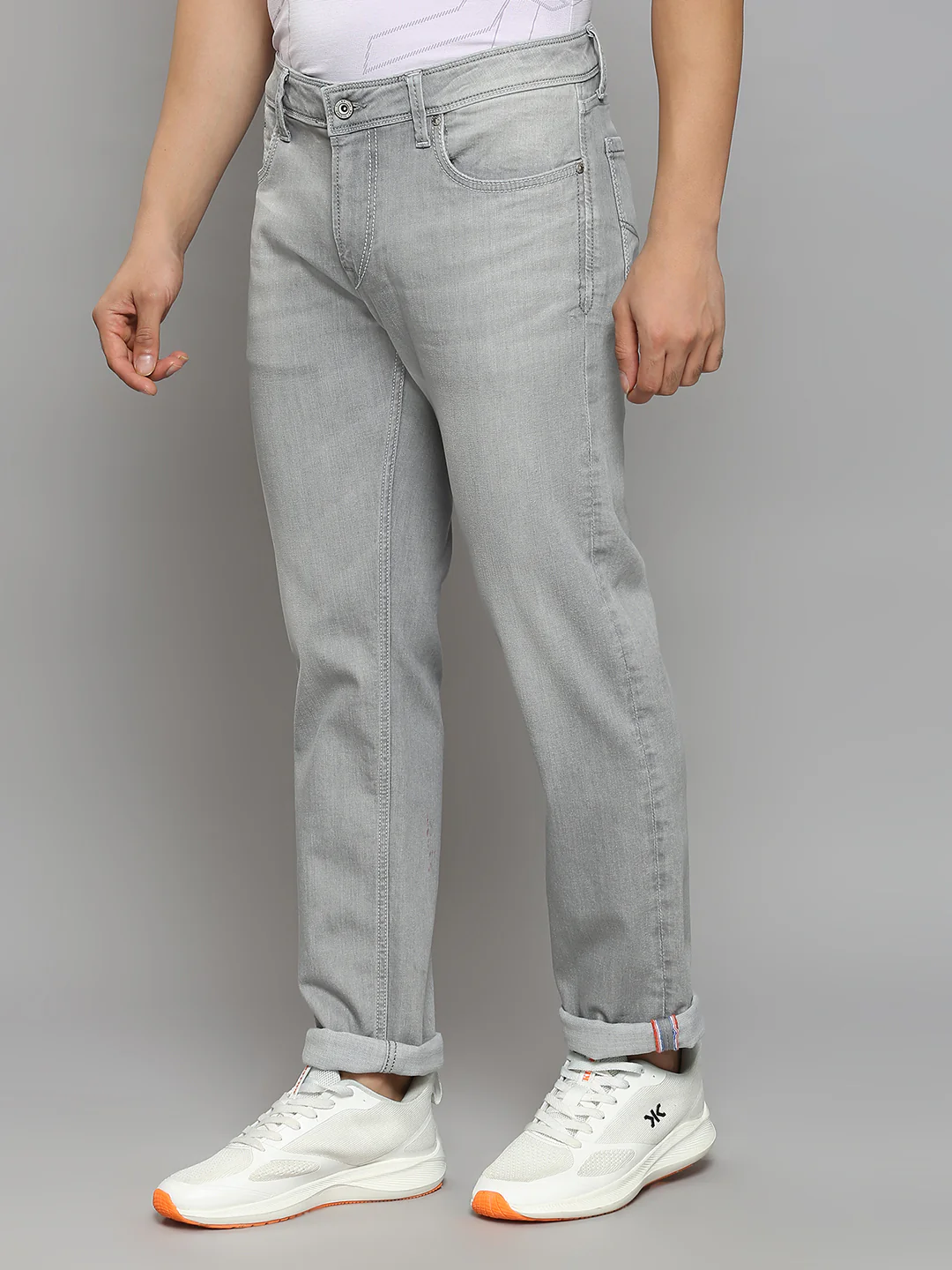 Men's Grey Slim Fit Jeans - Image 2