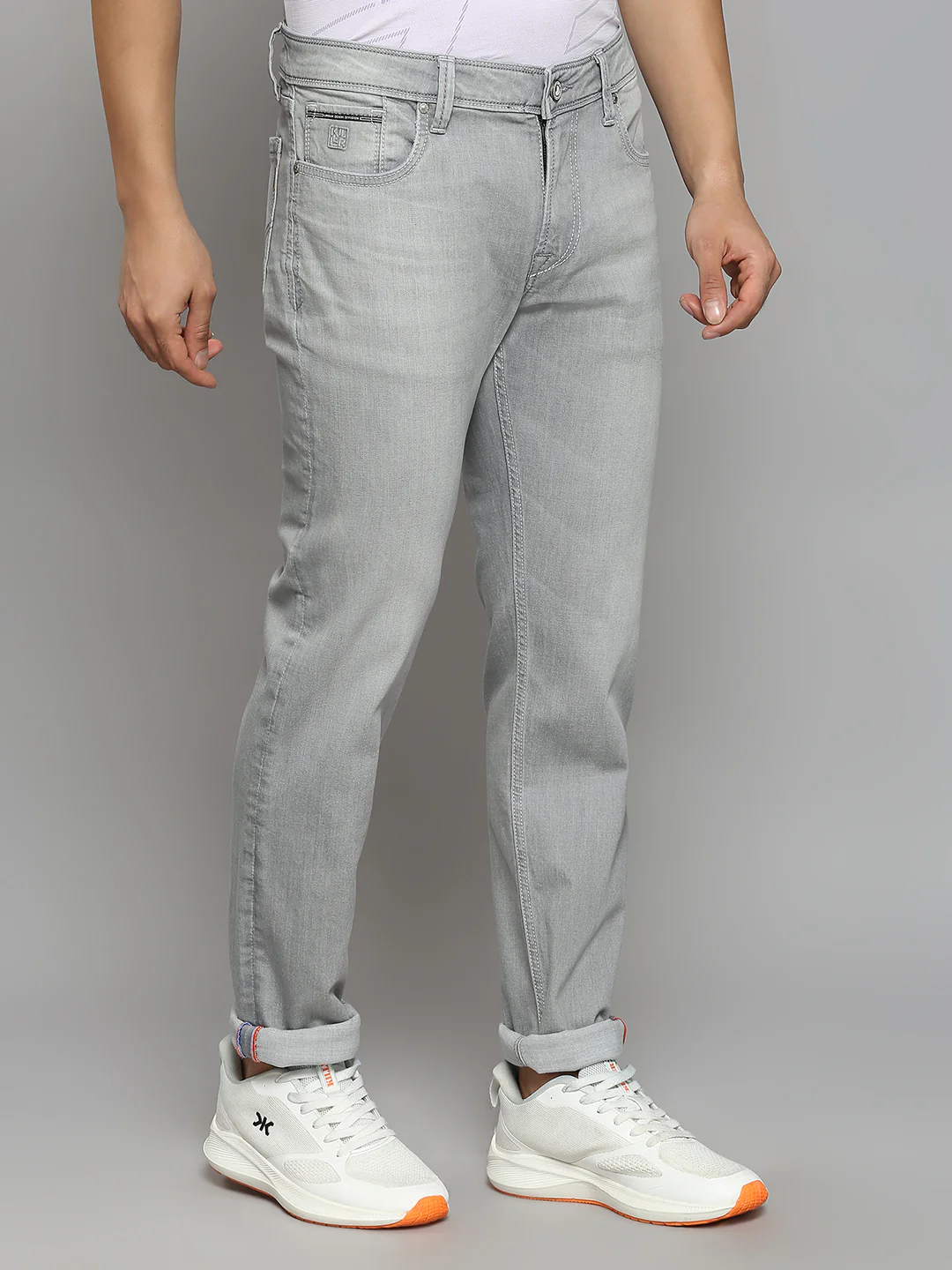 Men's Grey Slim Fit Jeans - Image 3