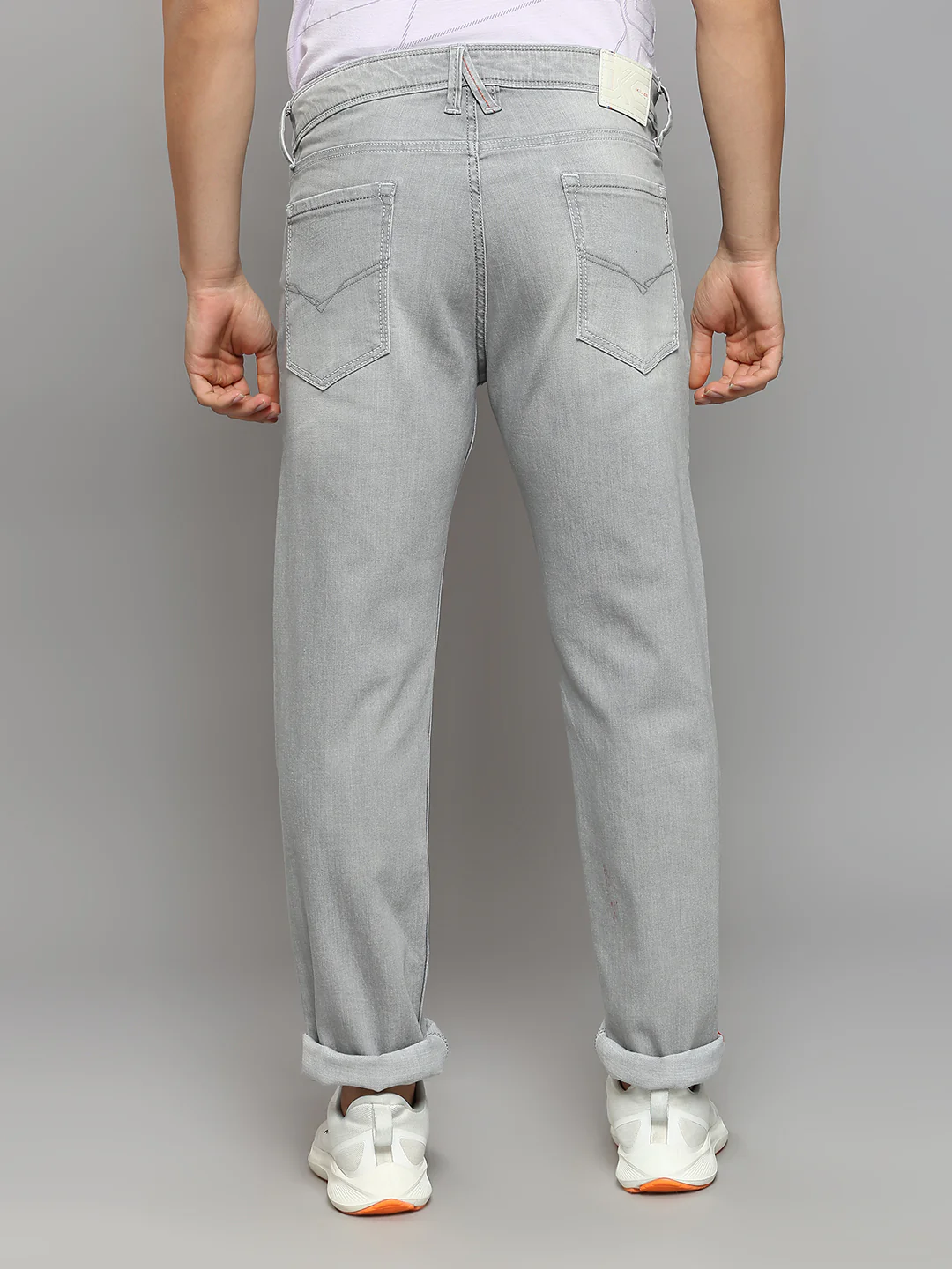Men's Grey Slim Fit Jeans - Image 4