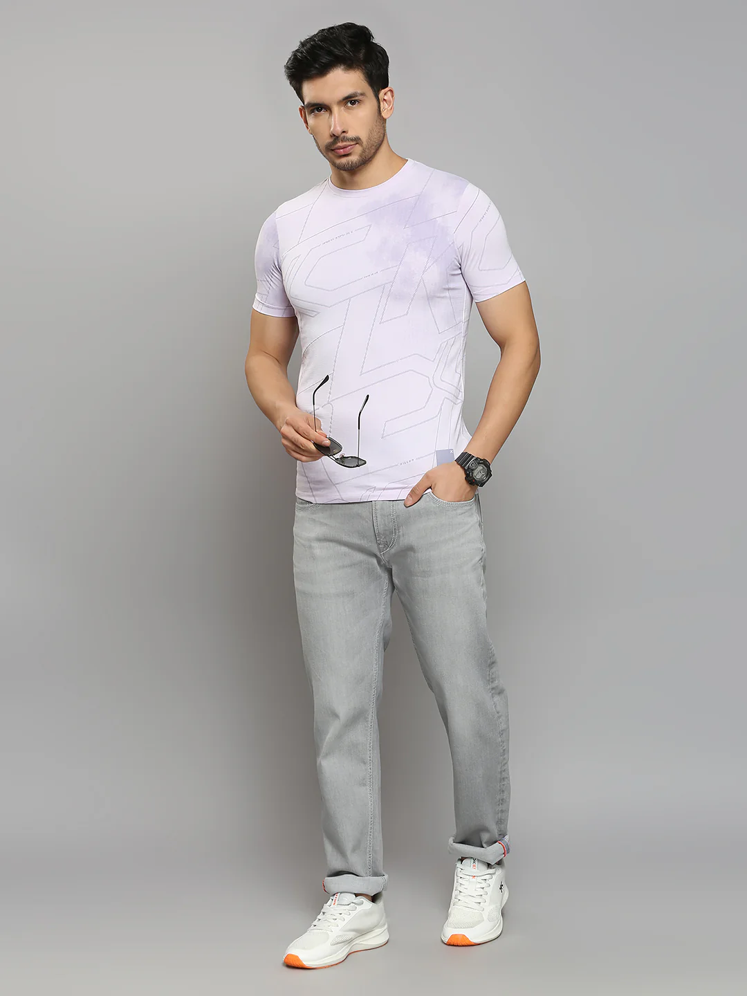 Men's Grey Slim Fit Jeans - Image 6