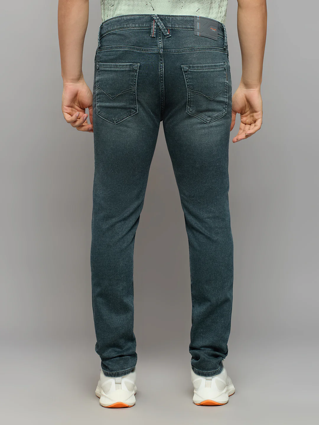 Men's Grey Slim Fit Jeans - Image 4