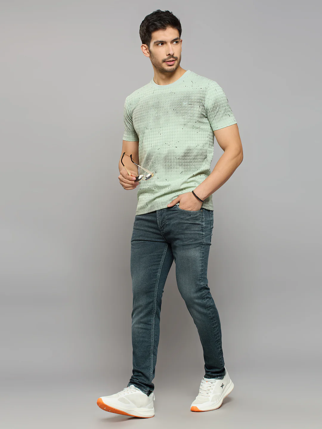 Men's Grey Slim Fit Jeans - Image 6