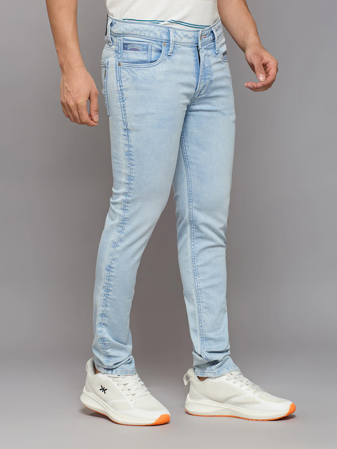 Men's Light Blue Skinny Fit Jeans - Image 3
