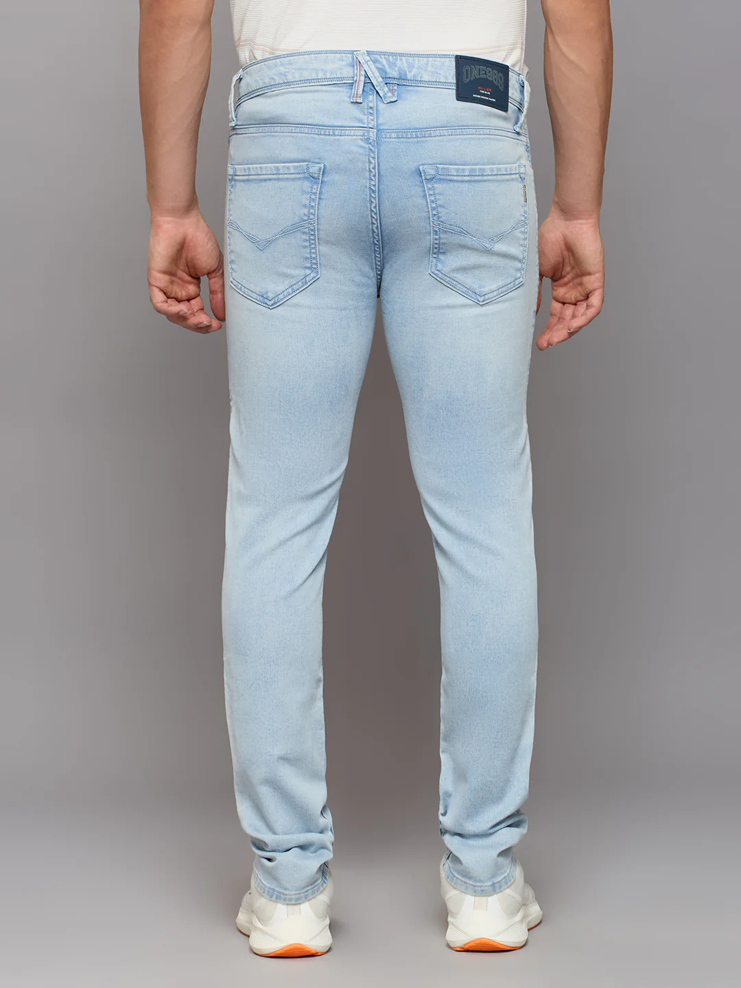 Men's Light Blue Skinny Fit Jeans - Image 4