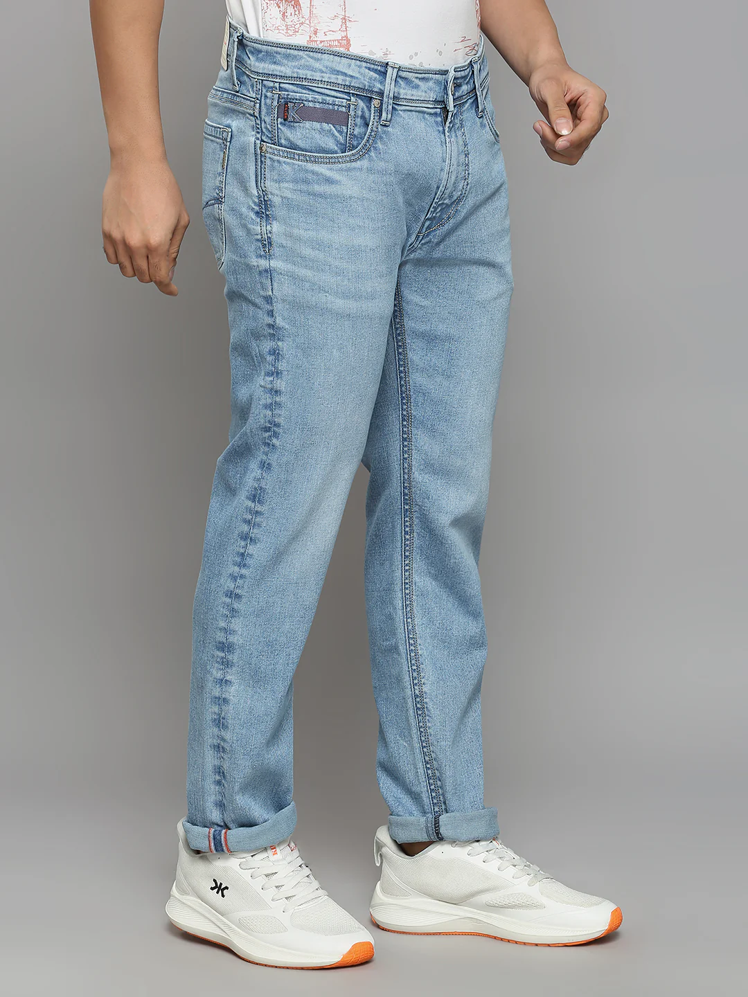Men's Light Blue Slim Fit Jeans - Image 3