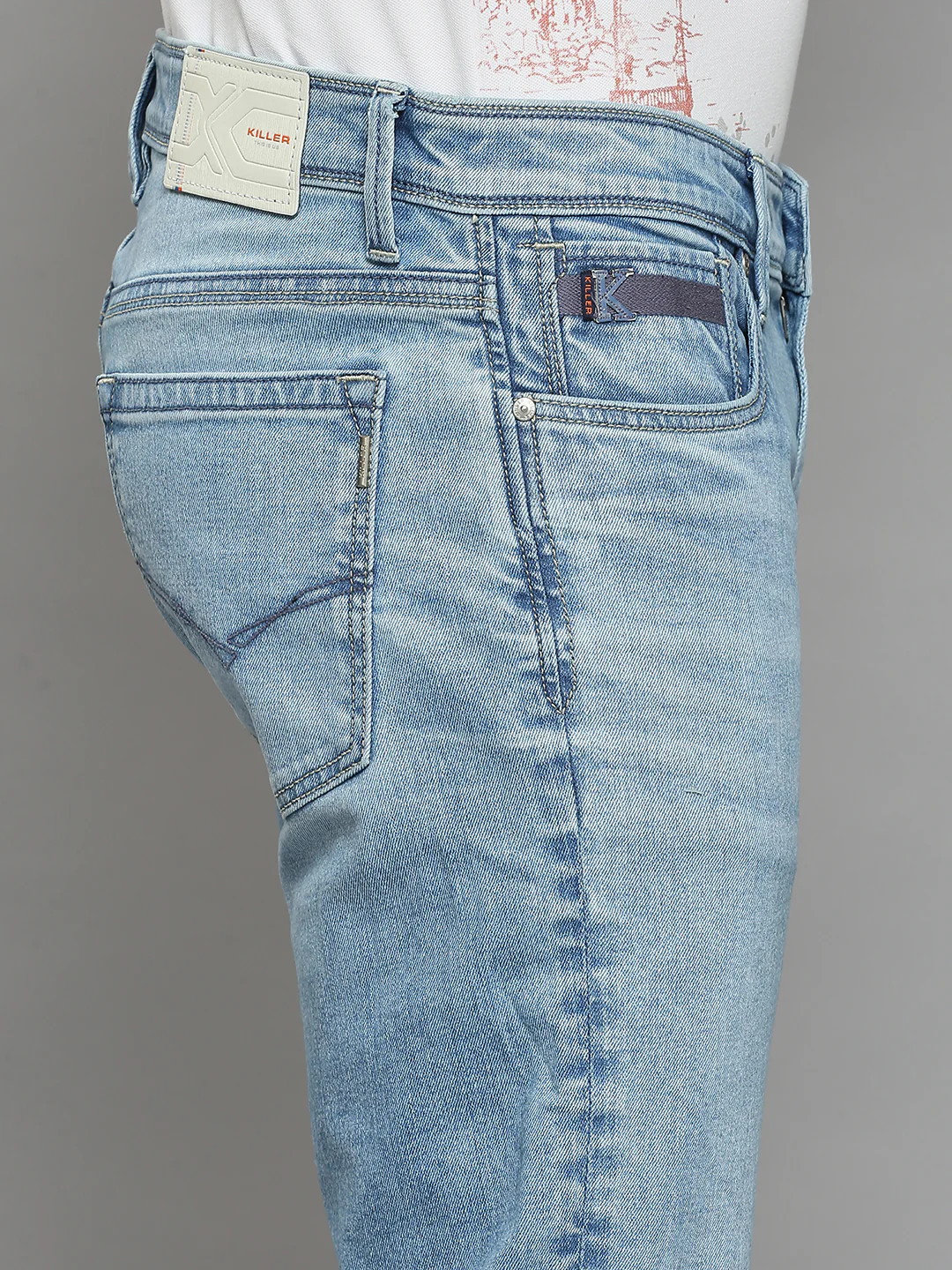 Men's Light Blue Slim Fit Jeans - Image 5