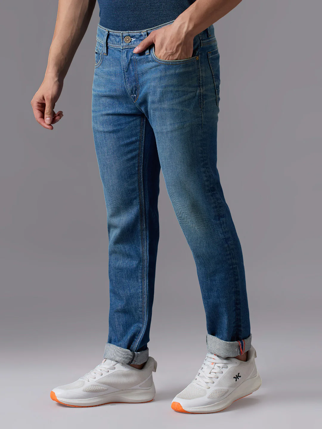Men's Light Blue Slim Fit Jeans - Image 2