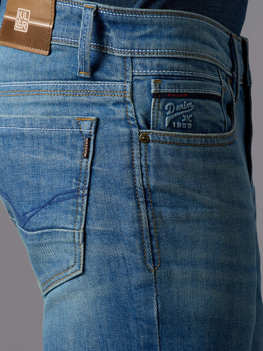 Men's Light Blue Slim Fit Jeans - Image 5