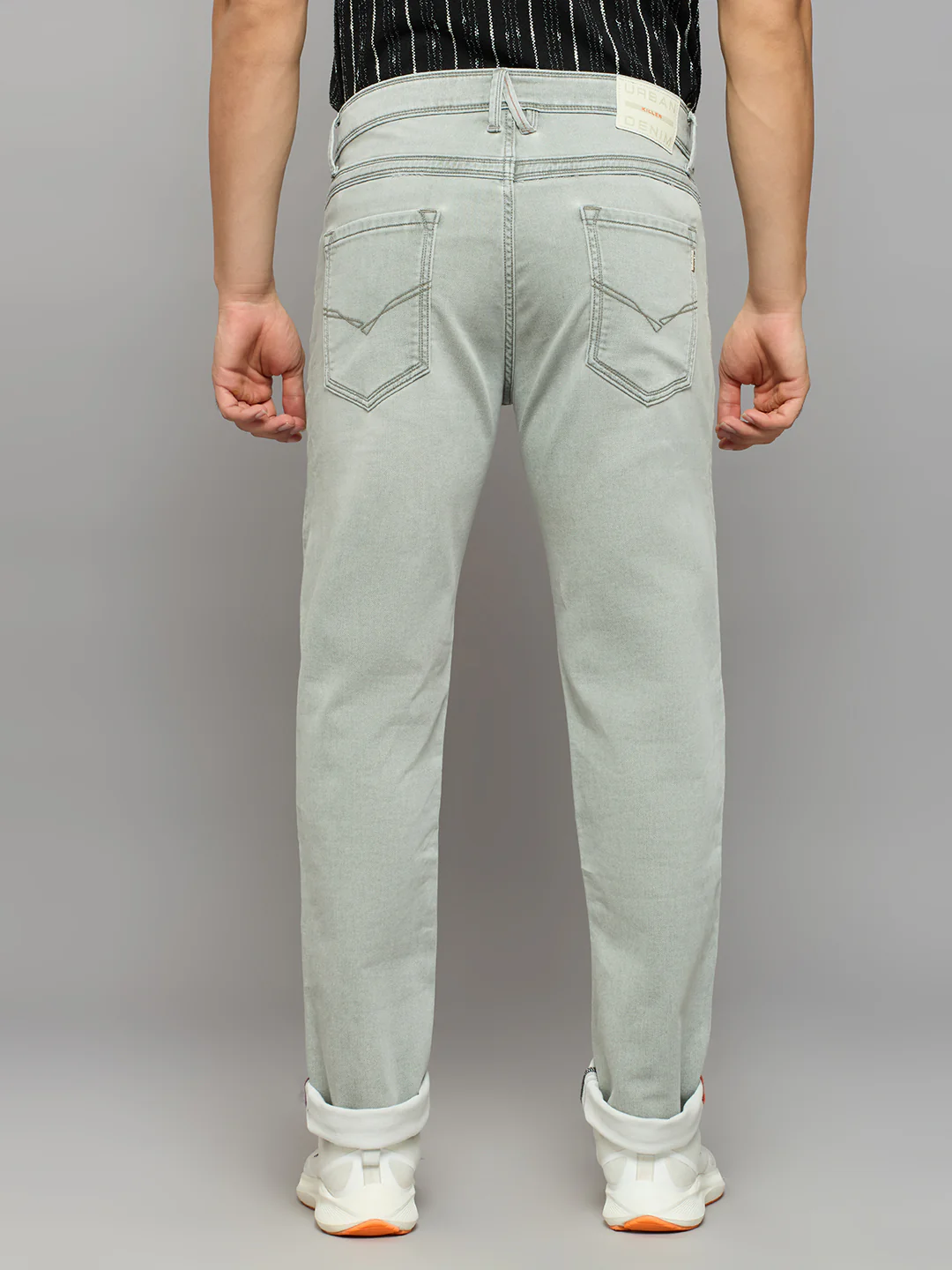Men's Light Green Skinny Fit Jeans - Image 4
