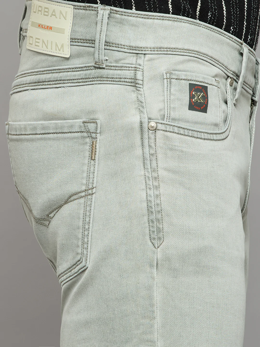 Men's Light Green Skinny Fit Jeans - Image 5