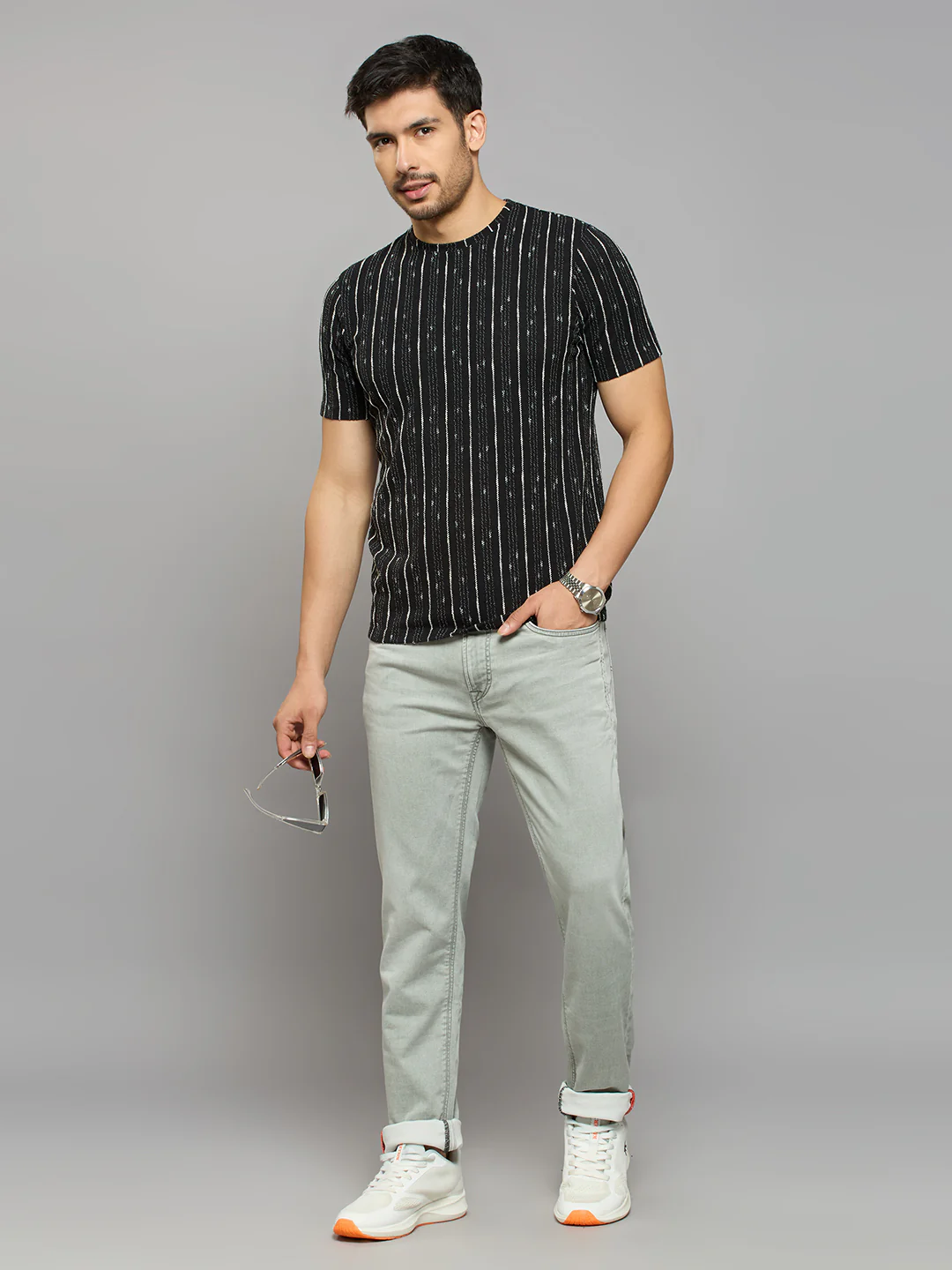 Men's Light Green Skinny Fit Jeans - Image 6