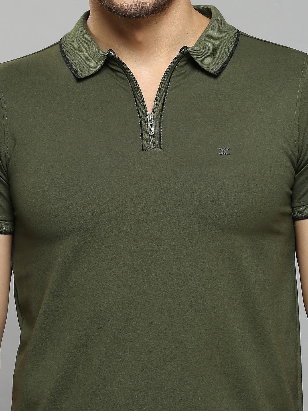 Men's Olive Printed Slim Fit T-Shirts - Image 5