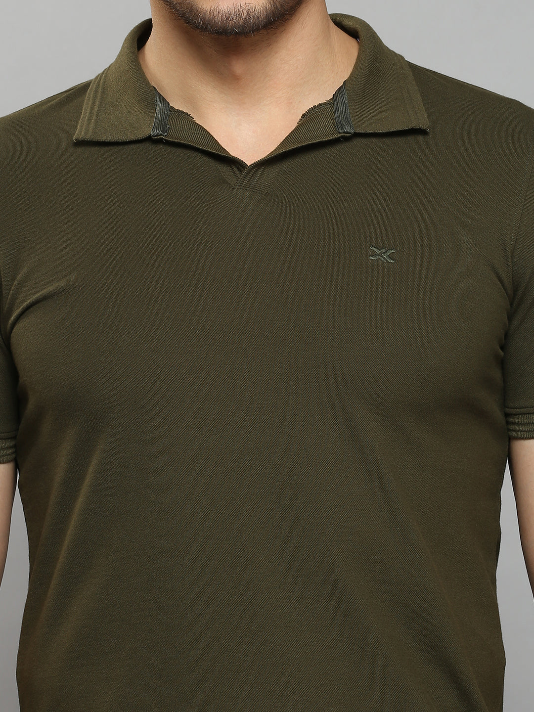 Men's Olive Printed Slim Fit T-Shirts - Image 5