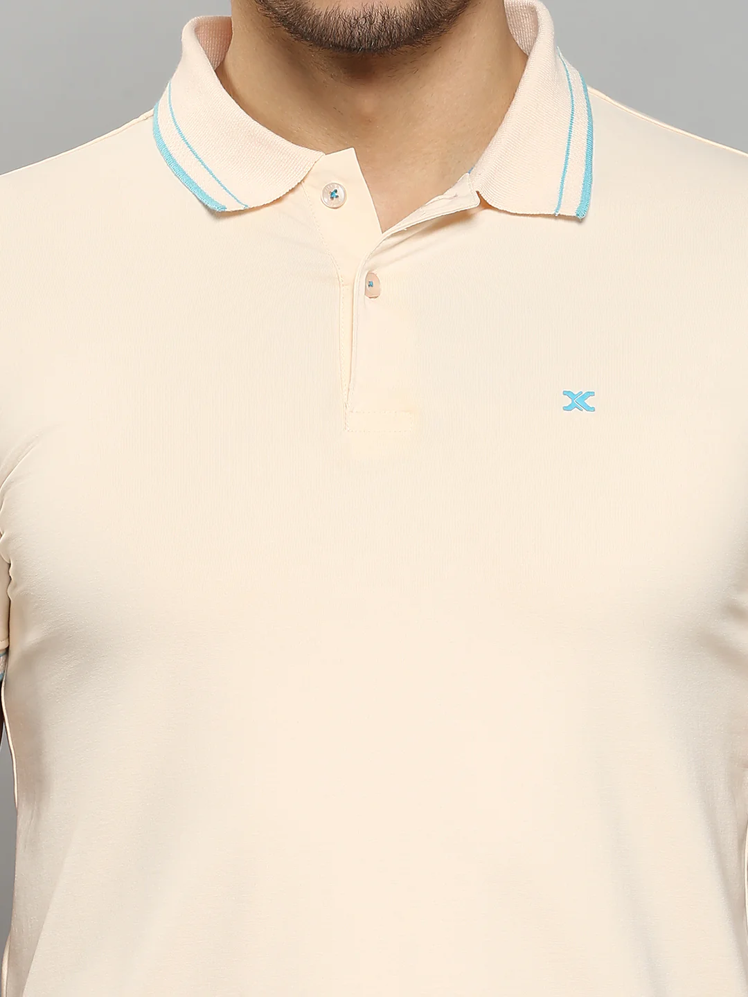 Men's Peach Printed Slim Fit T-Shirts - Image 5
