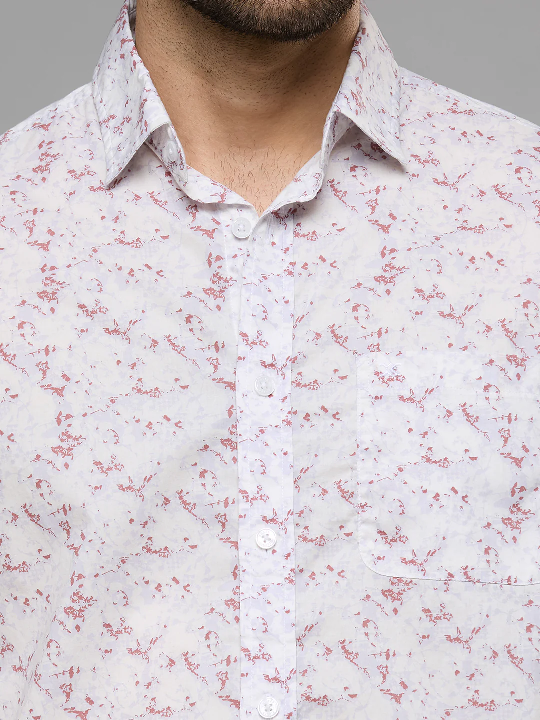 Men's Purple Printed Slim Fit Shirts - Image 8