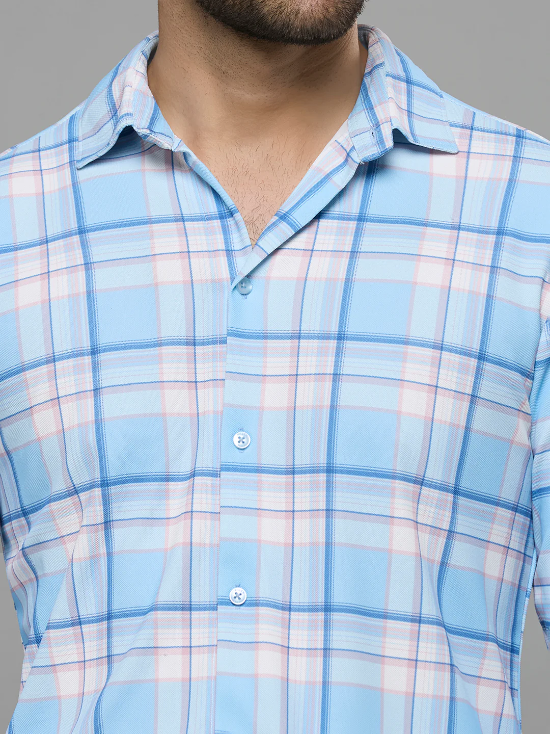 Men's Sky Checks Slim Fit Shirts - Image 7