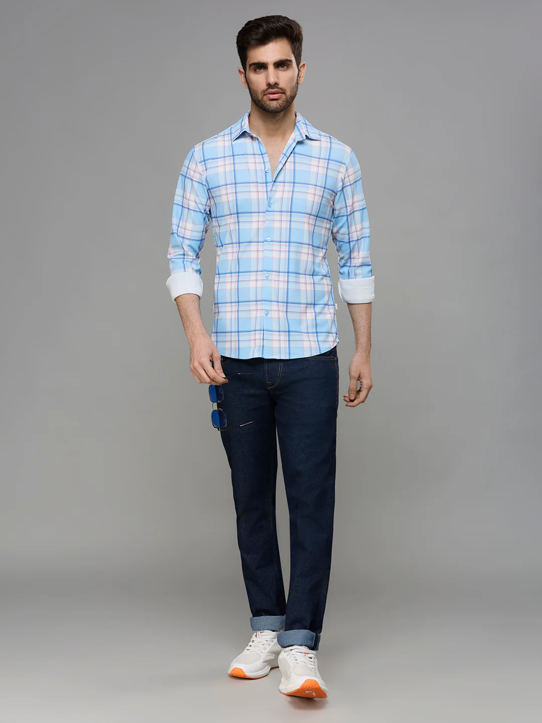 Men's Sky Checks Slim Fit Shirts - Image 8